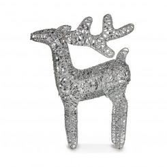 Christmas Reindeer Silver Metal (30 x 43,5 x 10 cm)