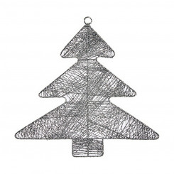 Jõulupulk hõbedane jõulupuu metallist plastik (36,7 x 0,2 x 37,5 cm)