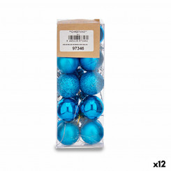 Jõulupallide komplekt Ø 3 cm Sinine plastik (12 ühikut)