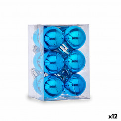 Набор елочных шаров Ø 3 см Синий Пластик (12 шт.)
