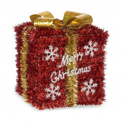 Gift Box Red Golden White Plastic polypropylene (13 x 17 x 13 cm)