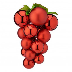 Christmas Baubles Small Grapes Red Plastic