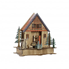 Christmas bauble DKD Home Decor House Wood (27 x 13,5 x 28 cm)