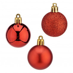 Christmas Baubles 20 Units Red Plastic