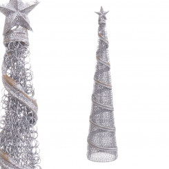 Jõulukaunistus Silver Metal Conical 10 x 10 x 50 cm