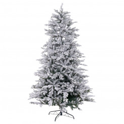 Christmas Tree White Green PVC Metal Polyethylene Snowfall 180 cm