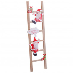 Jõulupulk Mitmevärviline puidust trepp Jõuluvana 17 x 1,8 x 60 cm