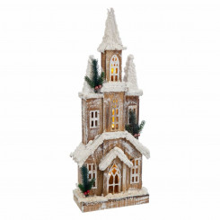 Новогодняя игрушка White Beige Wood House 21 x 10 x 59 см