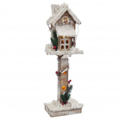 Новогодняя игрушка White Beige Wood House 15 x 9 x 50 см