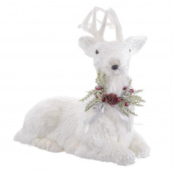 Jõulukaunistus Valge Polyfoam Deer 60 x 37 x 63 cm