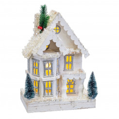 Новогодняя игрушка Белый Деревянный Дом 23 х 14 х 32 см