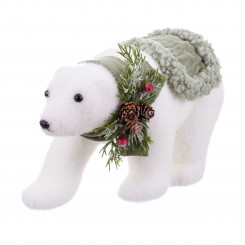 Елочная игрушка Медведь из пенопласта, разноцветного пластика, белого цвета 13 х 32 х 15 см