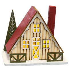 Новогодняя игрушка «Разноцветный деревянный домик» 14 х 9 х 14 см
