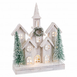 Christmas bauble White Green Wood Plastic Town 30 x 10 x 43 cm