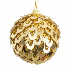 Kuldsed plastmassist polüfoam jõulukaunad 8 x 8 x 8 cm (4 ühikut)