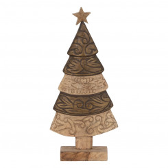 Новогоднее украшение Елка из дерева Коричневого Манго 23,5 х 9 х 50 см