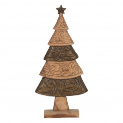 Новогоднее украшение Елка из дерева Коричневого Манго 32 х 9 х 65,5 см