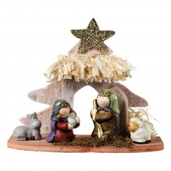 Christmas nativity set Decoris Clear (15 x 8 x 13 cm) (6 Pieces)