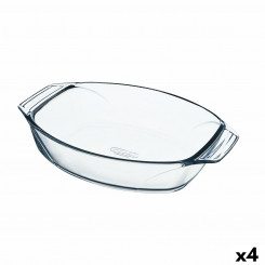 Ahjunõu Pyrex vastupandamatu ovaalne 39,5 x 27,5 x 7 cm läbipaistev klaas (4 ühikut)