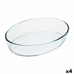 Форма для духовки Pyrex Classic Vidrio овальная, прозрачное стекло, 4 шт., 40 x 28 x 7 см