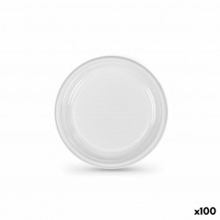 Набор многоразовых тарелок Algon White Plastic 20,5 см (100 шт.)