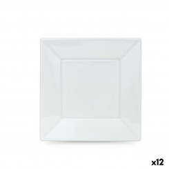 Korduvkasutatavate plaatide komplekt Algon White Plastic 23 cm (12 ühikut)