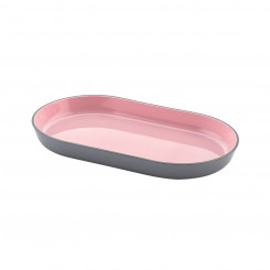 Tray Inde Melamin Pink/Grey 24 x 14 x 2,5 cm