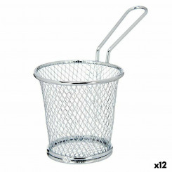 Basket for Presenting Aperitifs Silver Metal 15,5 x 12 x 8 cm (12 Units)