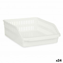 Külmkapi organiseerija valge plastik 26 x 9,3 x 30,5 cm (24 ühikut)