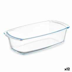 Serving Platter With handles Transparent Borosilicate Glass 1,6 L 27 x 7,2 x 14 cm (12 Units)