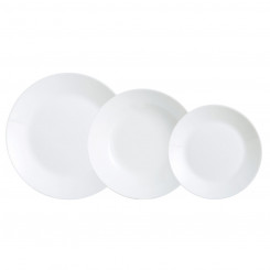 Набор столовой посуды Luminarc Zelie, белое стекло, 18 предметов