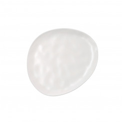 Flat Plate Bidasoa Cosmos White Ceramic Ø 23 cm