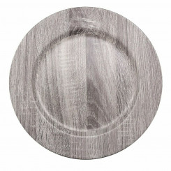 Underplate Versa Grey Bamboo polypropylene (33 x 33 cm)