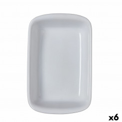 Ahjunõu Pyrex Supreme ristkülikukujuline 30,2 x 20 x 7,4 cm keraamiline valge karastatud klaas (6 ühikut)