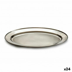 Tray Silver Stainless steel 30 x 2 x 20 cm (24 Units)