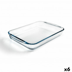 Oven Dish Pyrex Classic Vidrio Rectangular Transparent Glass 40 x 27 x 6 cm (6 Units)