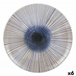 Flat Plate La Mediterránea Irys Porcelain (6 Units) (Ø 26 cm)
