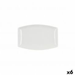 Сервировочное блюдо Quid Gastro Squared Ceramic White (25,2 x 16 x 2 см) (6 шт.)