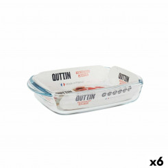 Форма для выпечки Quttin   Cтекло Прямоугольный 950 ml 22,8 x 14,9 x 4,5 cm (6 штук)