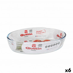 Форма для выпечки Quttin   1,8 L Cтекло Овальный 26,2 x 17,8 x 6,1 cm (6 штук)
