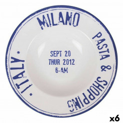 Тарелка для макарон Santa Clara Milano Фарфор Ø 28 см Синяя (6 Ühikut)