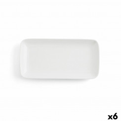 Serving platter Ariane Vital Coupe Rectangular Ceramic White (28 x 14 cm) (6 Units)