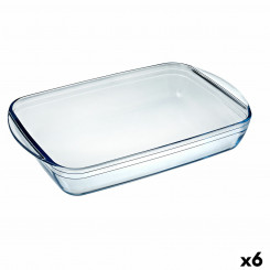 Serving platter Pyrex Classic 4.6 L 40.3 x 26.3 x 7.3 cm Transparent Glass (6 Units)