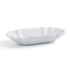Snack tray Quid Gastro Fun White Ceramic 20.5 x 11 x 3.5 cm (12 Units) (Pack 12x)