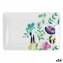 Snack tray La Mediterránea Sakura Melamine Gloss 20 x 13 x 2 cm (24 Units)