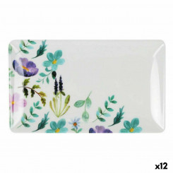 Snack tray La Mediterránea Sakura Melamine Gloss 25 x 15 x 2 cm (12 Units)