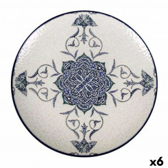 Flat plate La Mediterránea Rosetta Porcelain (6 Units)