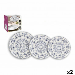 Tableware Inde Blur Ceramics (2 Units) (12 pcs)