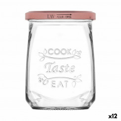 Transparent Glass Jar Inde Tasty With Lid 550 ml (12 Units)