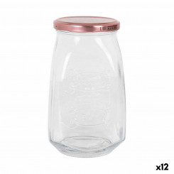 Transparent Glass Jar Inde Tasty With Lid 1.05 L (12 Units)
